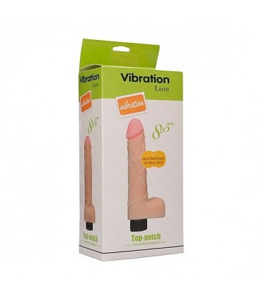 PENE VIBRADOR LURE 18CM CON TESTiCULOS