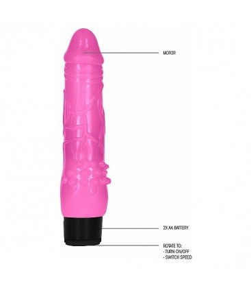 GC PENE VIBRADOR GRUESO REALiSTICO 20CM ROSA