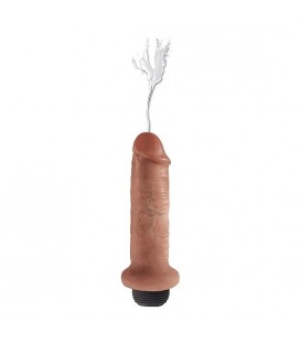 KING COCK PENE EYACULADOR 18CM - MULATO