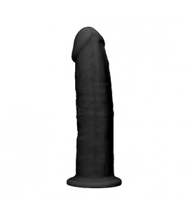 DILDO DE SILICONA SIN TESTÍCULOS 19,2CM - NEGRO