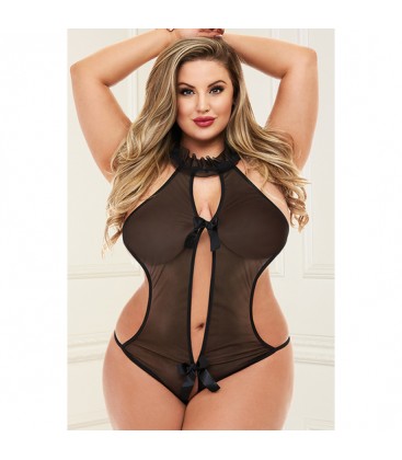 DEEP V TEDDY BLACK