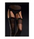 HYPNOSE STOCKINGS MEDIAS ESTAMPADO DE LUREX DORADO 20 DEN NEGRO