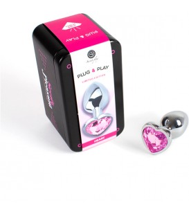 SECRET PLAY - PLUG ANAL CORAZÓN - ROSA