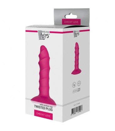 CHEEKY LOVE TWISTED PLUG WITH SUCTION CU