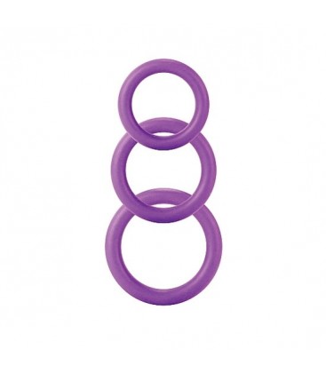 TWIDDLE ANILLO PARA EL PENE TRES TAMANOS MORADO