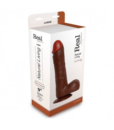 DILDO REAL RAPTURE MARRON 9 INCH