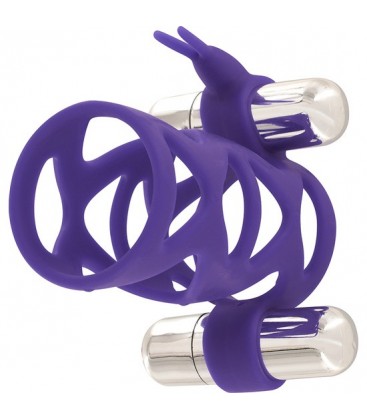 DOUBLE TICKLER SET FUNDAS PARA EL PENE MORADO