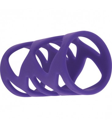 SET TICKLER ANILLO Y FUNDA PARA EL PENE MORADO