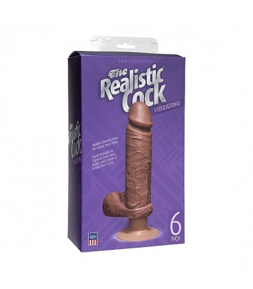 VIBRADOR PENE REALISTICO 15 CM MULATO