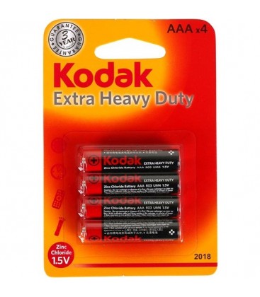 SET 4 PILAS ZINC EXTRA HEAVY DUTY AAA KODAK