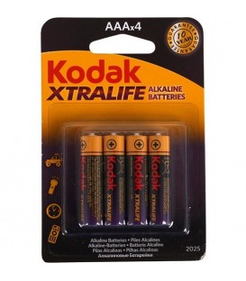 SET 4 PILAS AAA ALKALINAS LR3 XTRALIFE KODAK