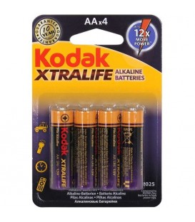 SET 4 PILAS ALKALINAS AA LR6 XTRALIFE KODAK