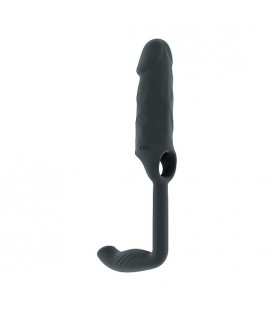 SONO N. 38 EXTENSOR PARA EL PENE ELÁSTICO CON PLUG GRIS