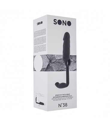 SONO N 38 EXTENSOR PARA EL PENE ELaSTICO CON PLUG GRIS