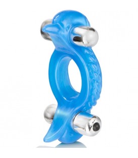 DOUBLE DOLPHIN - ANILLO VIBRADOR AZUL